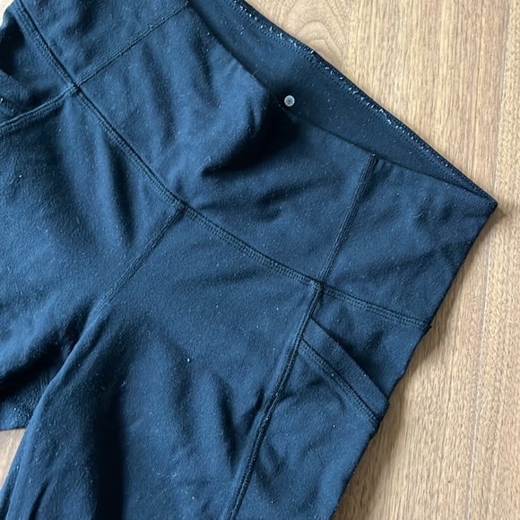 Athleta ballet style black leggings with ribbon design on calves small🖤🩰🎀 - Picture 3 of 7